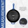 imageUtopia Kitchen Saute Fry Pan  Chefs Pan PreSeasoned Cast Iron Skillet  Frying Pan 12 Inch  Safe Grill Cookware for indoor ampamp Outdoor Use  Cast Iron Pan Black  Pack of 4Blue