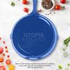 imageUtopia Kitchen Saute Fry Pan  Chefs Pan PreSeasoned Cast Iron Skillet  Frying Pan 12 Inch  Safe Grill Cookware for indoor ampamp Outdoor Use  Cast Iron Pan Black  Pack of 4Blue