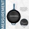 imageUtopia Kitchen Saute Fry Pan  Chefs Pan PreSeasoned Cast Iron Skillet  Frying Pan 12 Inch  Safe Grill Cookware for indoor ampamp Outdoor Use  Cast Iron Pan Black  Pack of 4Teal