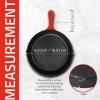imageUtopia Kitchen Saute Fry Pan  Chefs Pan PreSeasoned Cast Iron Skillet  Frying Pan 12 Inch  Safe Grill Cookware for indoor ampamp Outdoor Use  Cast Iron Pan Black  Pack of 4Red