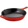 imageUtopia Kitchen Saute Fry Pan  Chefs Pan PreSeasoned Cast Iron Skillet  Frying Pan 12 Inch  Safe Grill Cookware for indoor ampamp Outdoor Use  Cast Iron Pan Black  Pack of 4Red