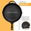 imageUtopia Kitchen Saute Fry Pan  Chefs Pan PreSeasoned Cast Iron Skillet  Frying Pan 12 Inch  Safe Grill Cookware for indoor ampamp Outdoor Use  Cast Iron Pan Black  Pack of 4Black