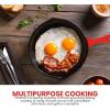 imageUtopia Kitchen Saute Fry Pan  Chefs Pan PreSeasoned Cast Iron Skillet  Frying Pan 12 Inch  Safe Grill Cookware for indoor ampamp Outdoor Use  Cast Iron Pan Black  Pack of 4Red
