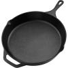 imageUtopia Kitchen Saute Fry Pan  Chefs Pan PreSeasoned Cast Iron Skillet  Frying Pan 12 Inch  Safe Grill Cookware for indoor ampamp Outdoor Use  Cast Iron Pan Black  Pack of 4Black