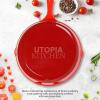 imageUtopia Kitchen Saute Fry Pan  Chefs Pan PreSeasoned Cast Iron Skillet  Frying Pan 12 Inch  Safe Grill Cookware for indoor ampamp Outdoor Use  Cast Iron Pan Black  Pack of 4Red