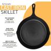 imageUtopia Kitchen Saute Fry Pan  Chefs Pan PreSeasoned Cast Iron Skillet  Frying Pan 12 Inch  Safe Grill Cookware for indoor ampamp Outdoor Use  Cast Iron Pan Black  Pack of 4Black