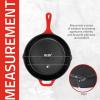imageUtopia Kitchen Saute Fry Pan  Chefs Pan PreSeasoned Cast Iron Skillet  Frying Pan 12 Inch  Safe Grill Cookware for indoor ampamp Outdoor Use  Cast Iron Pan Black  Pack of 4Red