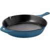 imageUtopia Kitchen Saute Fry Pan  Chefs Pan PreSeasoned Cast Iron Skillet  Frying Pan 12 Inch  Safe Grill Cookware for indoor ampamp Outdoor Use  Cast Iron Pan Black  Pack of 4Teal