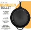 imageUtopia Kitchen Saute Fry Pan  Chefs Pan PreSeasoned Cast Iron Skillet  Frying Pan 12 Inch  Safe Grill Cookware for indoor ampamp Outdoor Use  Cast Iron Pan Black  Pack of 4Black