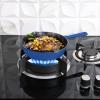 imageUtopia Kitchen Saute Fry Pan  Chefs Pan PreSeasoned Cast Iron Skillet  Frying Pan 12 Inch  Safe Grill Cookware for indoor ampamp Outdoor Use  Cast Iron Pan Black  Pack of 4Blue