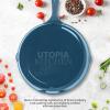 imageUtopia Kitchen Saute Fry Pan  Chefs Pan PreSeasoned Cast Iron Skillet  Frying Pan 12 Inch  Safe Grill Cookware for indoor ampamp Outdoor Use  Cast Iron Pan Black  Pack of 4Teal