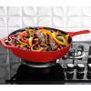 imageUtopia Kitchen Saute Fry Pan  Chefs Pan PreSeasoned Cast Iron Skillet  Frying Pan 12 Inch  Safe Grill Cookware for indoor ampamp Outdoor Use  Cast Iron Pan Black  Pack of 4Red