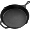 imageUtopia Kitchen Saute Fry Pan  Chefs Pan PreSeasoned Cast Iron Skillet  Frying Pan 12 Inch  Safe Grill Cookware for indoor ampamp Outdoor Use  Cast Iron Pan Black  Pack of 4Black
