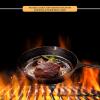 imageUtopia Kitchen Saute Fry Pan  Chefs Pan PreSeasoned Cast Iron Skillet  Frying Pan 12 Inch  Safe Grill Cookware for indoor ampamp Outdoor Use  Cast Iron Pan Black  Pack of 4Black