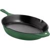 imageUtopia Kitchen Saute Fry Pan  Chefs Pan PreSeasoned Cast Iron Skillet  Frying Pan 12 Inch  Safe Grill Cookware for indoor ampamp Outdoor Use  Cast Iron Pan Black  Pack of 4Green