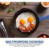 imageUtopia Kitchen Saute Fry Pan  Chefs Pan PreSeasoned Cast Iron Skillet  Frying Pan 12 Inch  Safe Grill Cookware for indoor ampamp Outdoor Use  Cast Iron Pan Black  Pack of 4Blue