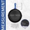 imageUtopia Kitchen Saute Fry Pan  Chefs Pan PreSeasoned Cast Iron Skillet  Frying Pan 12 Inch  Safe Grill Cookware for indoor ampamp Outdoor Use  Cast Iron Pan Black  Pack of 4Blue