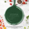 imageUtopia Kitchen Saute Fry Pan  Chefs Pan PreSeasoned Cast Iron Skillet  Frying Pan 12 Inch  Safe Grill Cookware for indoor ampamp Outdoor Use  Cast Iron Pan Black  Pack of 4Green
