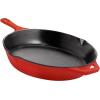 imageUtopia Kitchen Saute Fry Pan  Chefs Pan PreSeasoned Cast Iron Skillet  Frying Pan 12 Inch  Safe Grill Cookware for indoor ampamp Outdoor Use  Cast Iron Pan Black  Pack of 4Red