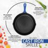 imageUtopia Kitchen Saute Fry Pan  Chefs Pan PreSeasoned Cast Iron Skillet  Frying Pan 12 Inch  Safe Grill Cookware for indoor ampamp Outdoor Use  Cast Iron Pan Black  Pack of 4Blue