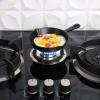 imageUtopia Kitchen Saute Fry Pan  Chefs Pan PreSeasoned Cast Iron Skillet  Frying Pan 12 Inch  Safe Grill Cookware for indoor ampamp Outdoor Use  Cast Iron Pan Black  Pack of 4Black