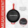 imageUtopia Kitchen Saute Fry Pan  Chefs Pan PreSeasoned Cast Iron Skillet  Frying Pan 12 Inch  Safe Grill Cookware for indoor ampamp Outdoor Use  Cast Iron Pan Black  Pack of 4Red