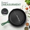imageUtopia Kitchen Saute Fry Pan  Chefs Pan PreSeasoned Cast Iron Skillet  Frying Pan 12 Inch  Safe Grill Cookware for indoor ampamp Outdoor Use  Cast Iron Pan Black  Pack of 4Green