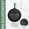 imageUtopia Kitchen Saute Fry Pan  Chefs Pan PreSeasoned Cast Iron Skillet  Frying Pan 12 Inch  Safe Grill Cookware for indoor ampamp Outdoor Use  Cast Iron Pan Black  Pack of 4Green
