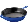 imageUtopia Kitchen Saute Fry Pan  Chefs Pan PreSeasoned Cast Iron Skillet  Frying Pan 12 Inch  Safe Grill Cookware for indoor ampamp Outdoor Use  Cast Iron Pan Black  Pack of 4Blue