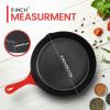 imageUtopia Kitchen Saute Fry Pan  Chefs Pan PreSeasoned Cast Iron Skillet  Frying Pan 12 Inch  Safe Grill Cookware for indoor ampamp Outdoor Use  Cast Iron Pan Black  Pack of 4Red