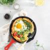 imageUtopia Kitchen Saute Fry Pan  Chefs Pan PreSeasoned Cast Iron Skillet  Frying Pan 12 Inch  Safe Grill Cookware for indoor ampamp Outdoor Use  Cast Iron Pan Black  Pack of 4Red