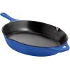 imageUtopia Kitchen Saute Fry Pan  Chefs Pan PreSeasoned Cast Iron Skillet  Frying Pan 12 Inch  Safe Grill Cookware for indoor ampamp Outdoor Use  Cast Iron Pan Black  Pack of 4Blue
