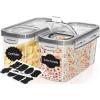 imageUtopia Kitchen Cereal Containers Storage  Liter Airtight Food Storage Containers ampamp Cereal Dispenser For Pantry Organization And Storage Clear 4 Liter Pack of 4Clear