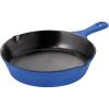 imageUtopia Kitchen Saute Fry Pan  Chefs Pan PreSeasoned Cast Iron Skillet  Frying Pan 12 Inch  Safe Grill Cookware for indoor ampamp Outdoor Use  Cast Iron Pan Black  Pack of 4Blue
