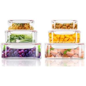 imageUtopia Kitchen Plastic Food Storage Container Set with Airtight Lids  Pack of 24 12 Containers ampamp 12 Snap Lids Reusable ampamp Leftover Food Lunch Boxes  Leak Proof Freezer ampamp Microwave SafeRed