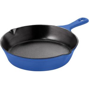 imageUtopia Kitchen Saute Fry Pan  Chefs Pan PreSeasoned Cast Iron Skillet  Frying Pan 12 Inch  Safe Grill Cookware for indoor ampamp Outdoor Use  Cast Iron Pan Black  Pack of 4Blue