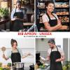 imageUtopia Kitchen 10 Pack Bib Apron Adjustable with 2 Pockets Water and Oil Resistant Cooking Kitchen Chef Apron for Women MenBlack