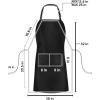 imageUtopia Kitchen 10 Pack Bib Apron Adjustable with 2 Pockets Water and Oil Resistant Cooking Kitchen Chef Apron for Women MenBlack