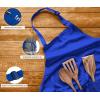 imageUtopia Kitchen 10 Pack Bib Apron Adjustable with 2 Pockets Water and Oil Resistant Cooking Kitchen Chef Apron for Women MenBlue