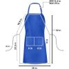 imageUtopia Kitchen 10 Pack Bib Apron Adjustable with 2 Pockets Water and Oil Resistant Cooking Kitchen Chef Apron for Women MenBlue