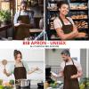 imageUtopia Kitchen 10 Pack Bib Apron Adjustable with 2 Pockets Water and Oil Resistant Cooking Kitchen Chef Apron for Women MenBrown