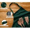 imageUtopia Kitchen 10 Pack Bib Apron Adjustable with 2 Pockets Water and Oil Resistant Cooking Kitchen Chef Apron for Women MenGreen