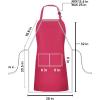 imageUtopia Kitchen 10 Pack Bib Apron Adjustable with 2 Pockets Water and Oil Resistant Cooking Kitchen Chef Apron for Women MenPink