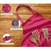 imageUtopia Kitchen 10 Pack Bib Apron Adjustable with 2 Pockets Water and Oil Resistant Cooking Kitchen Chef Apron for Women MenPink