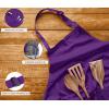 imageUtopia Kitchen 10 Pack Bib Apron Adjustable with 2 Pockets Water and Oil Resistant Cooking Kitchen Chef Apron for Women MenPurple