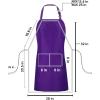 imageUtopia Kitchen 10 Pack Bib Apron Adjustable with 2 Pockets Water and Oil Resistant Cooking Kitchen Chef Apron for Women MenPurple