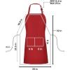 imageUtopia Kitchen 10 Pack Bib Apron Adjustable with 2 Pockets Water and Oil Resistant Cooking Kitchen Chef Apron for Women MenRed