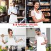 imageUtopia Kitchen 10 Pack Bib Apron Adjustable with 2 Pockets Water and Oil Resistant Cooking Kitchen Chef Apron for Women MenWhite