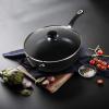 imageUtopia Kitchen 11 Inch Nonstick Skillet  Deep Frying Pan  46 Quart Saut Pan  Aluminum Jumbo Cooker with Glass Lid  Dishwasher Safe