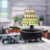 imageUtopia Kitchen 11 Inch Nonstick Skillet  Deep Frying Pan  46 Quart Saut Pan  Aluminum Jumbo Cooker with Glass Lid  Dishwasher Safe